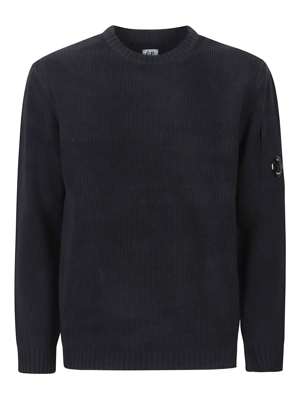 C.p. Company Ribbed Crew-neck Sweater In Black