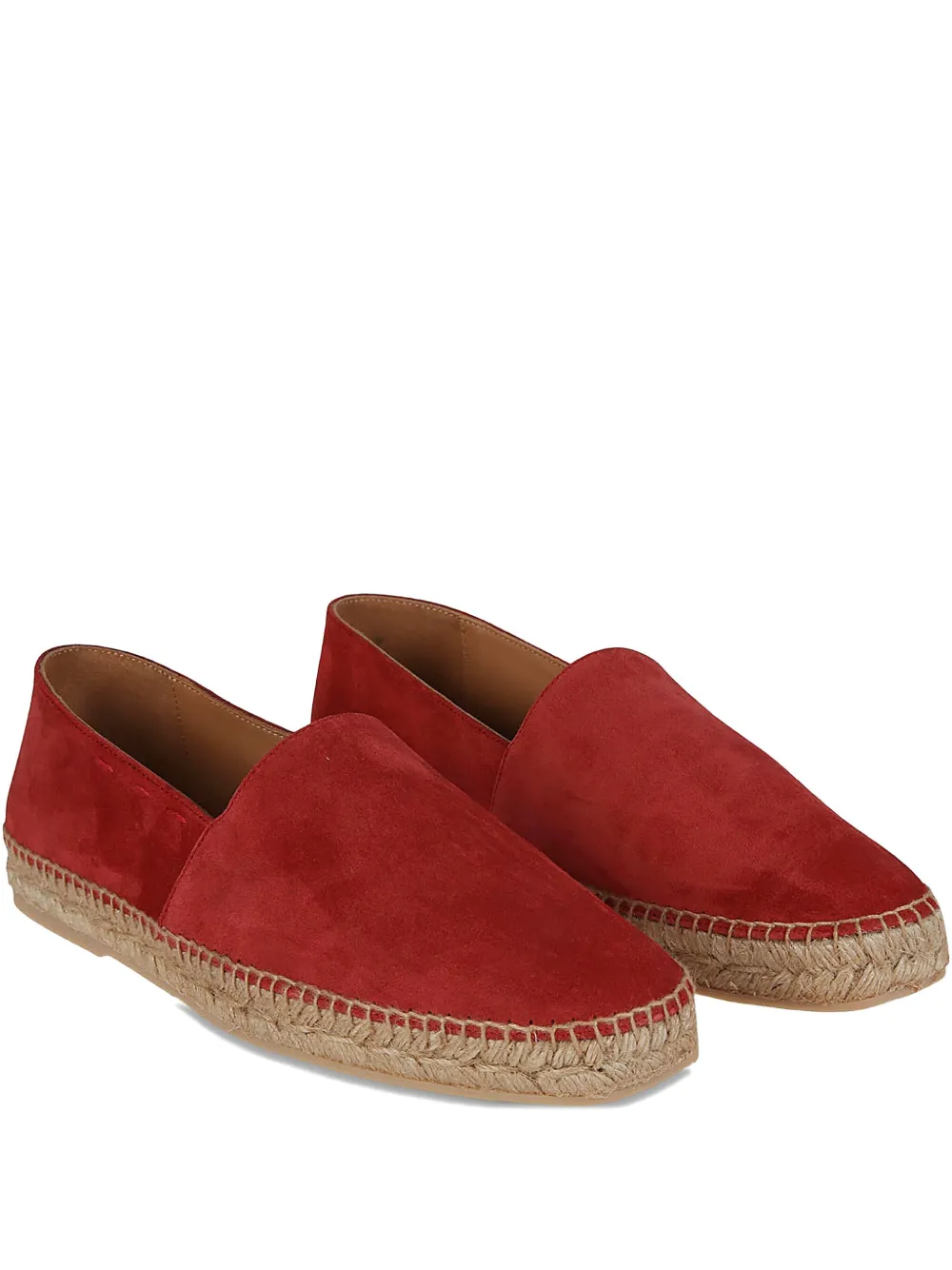 Kiton leather espadrilles Red