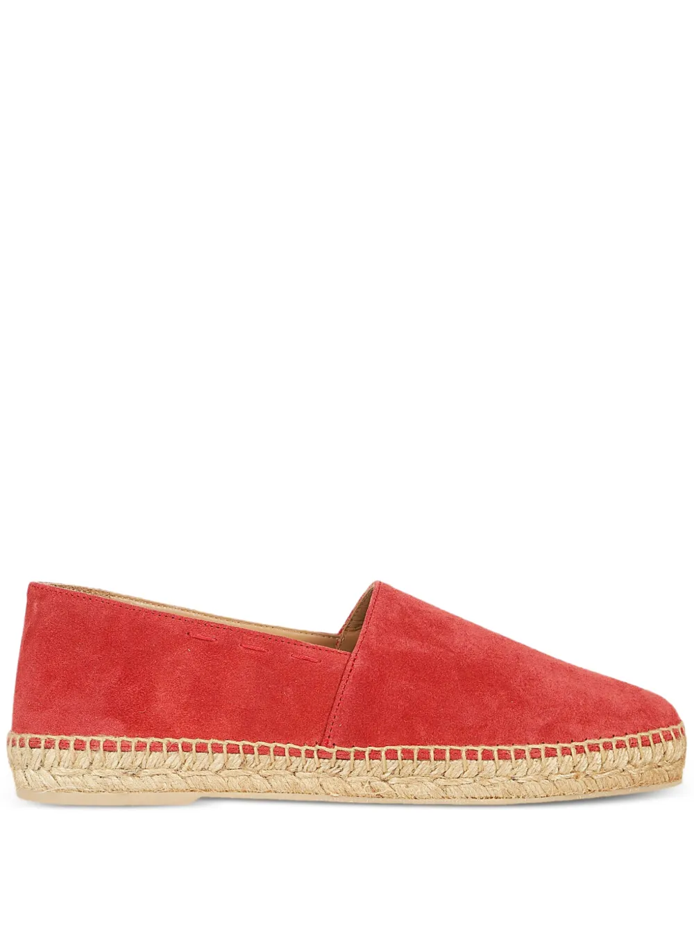 Kiton Leren espadrilles Rood