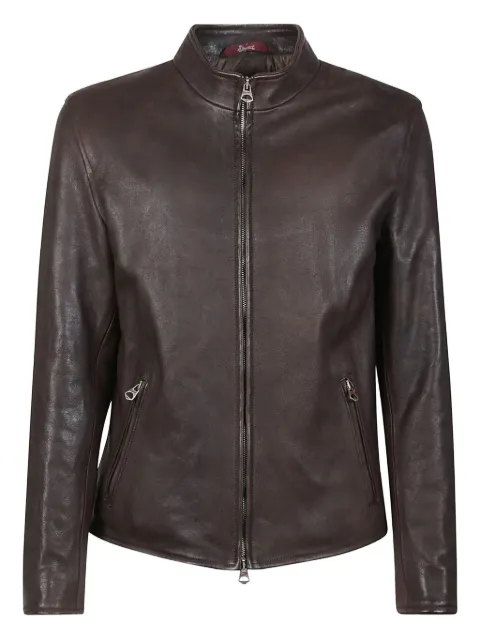 Stewart zip-fastening leather jacket