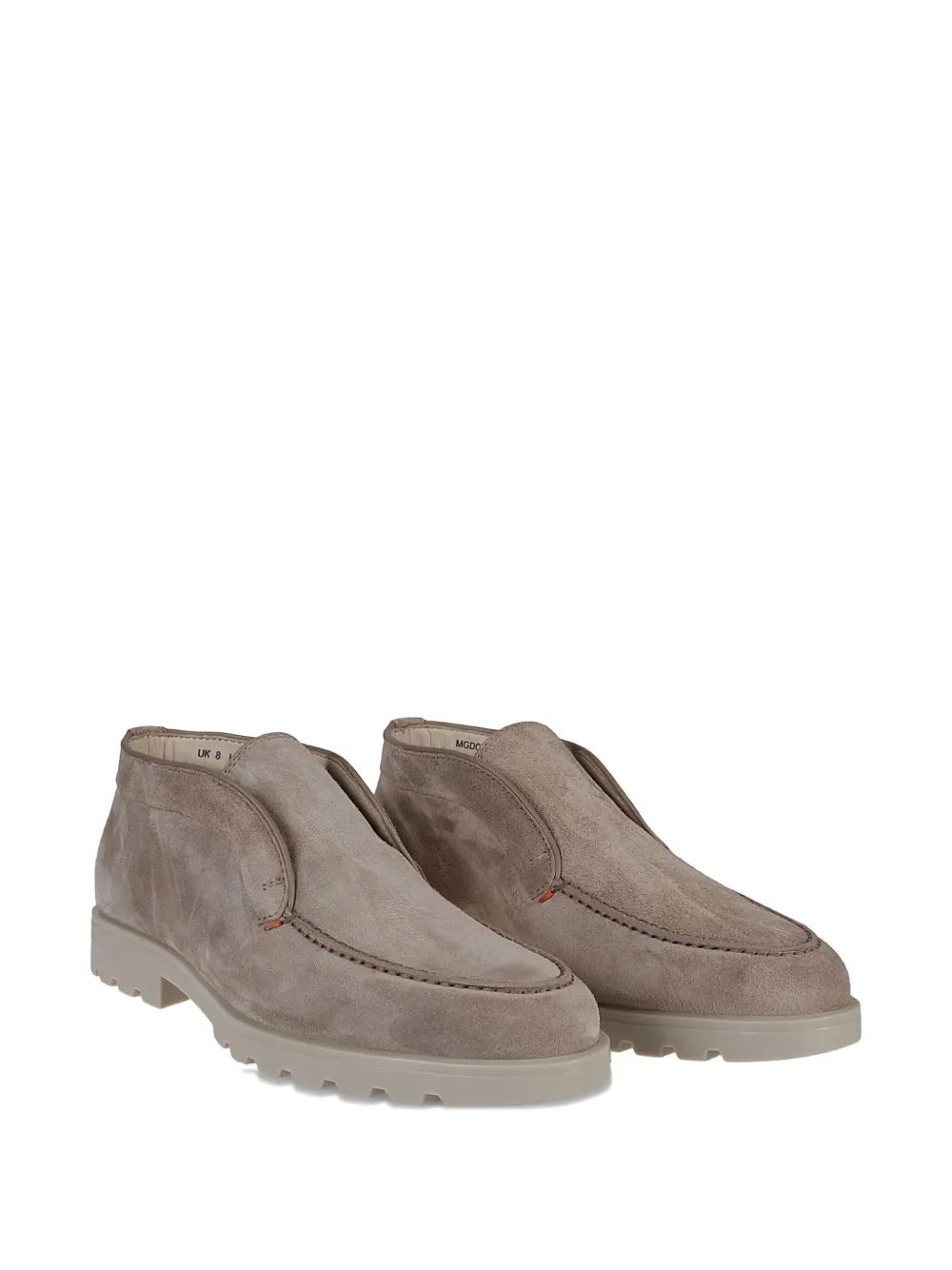 Santoni suede slip-on loafers Brown