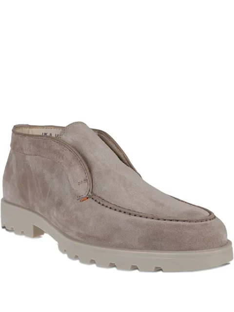 Santoni suede slip-on loafers