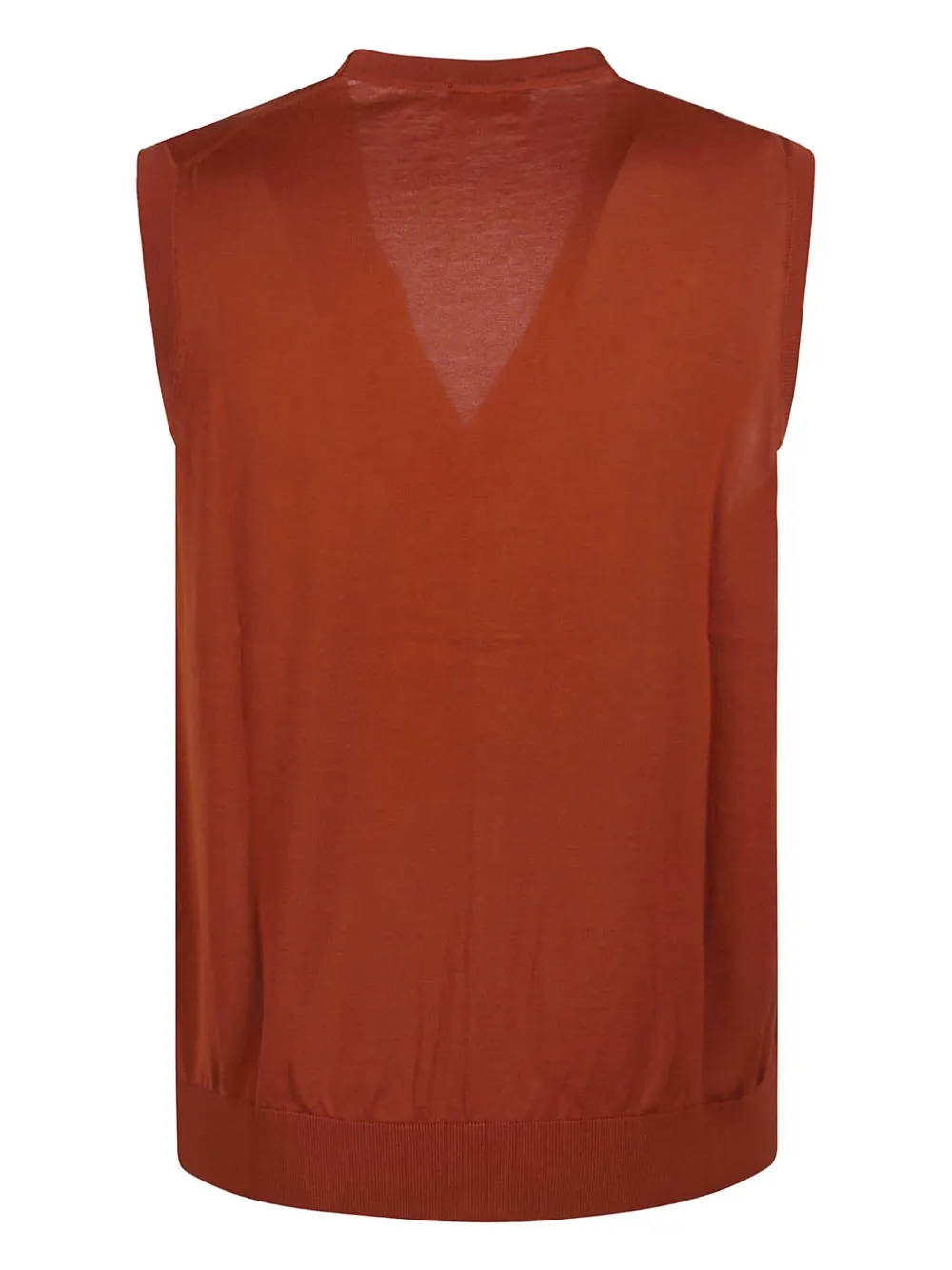 Drumohr Button-front Cotton Waistcoat In Red