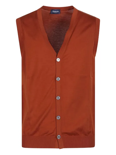 Drumohr button-front cotton waistcoat