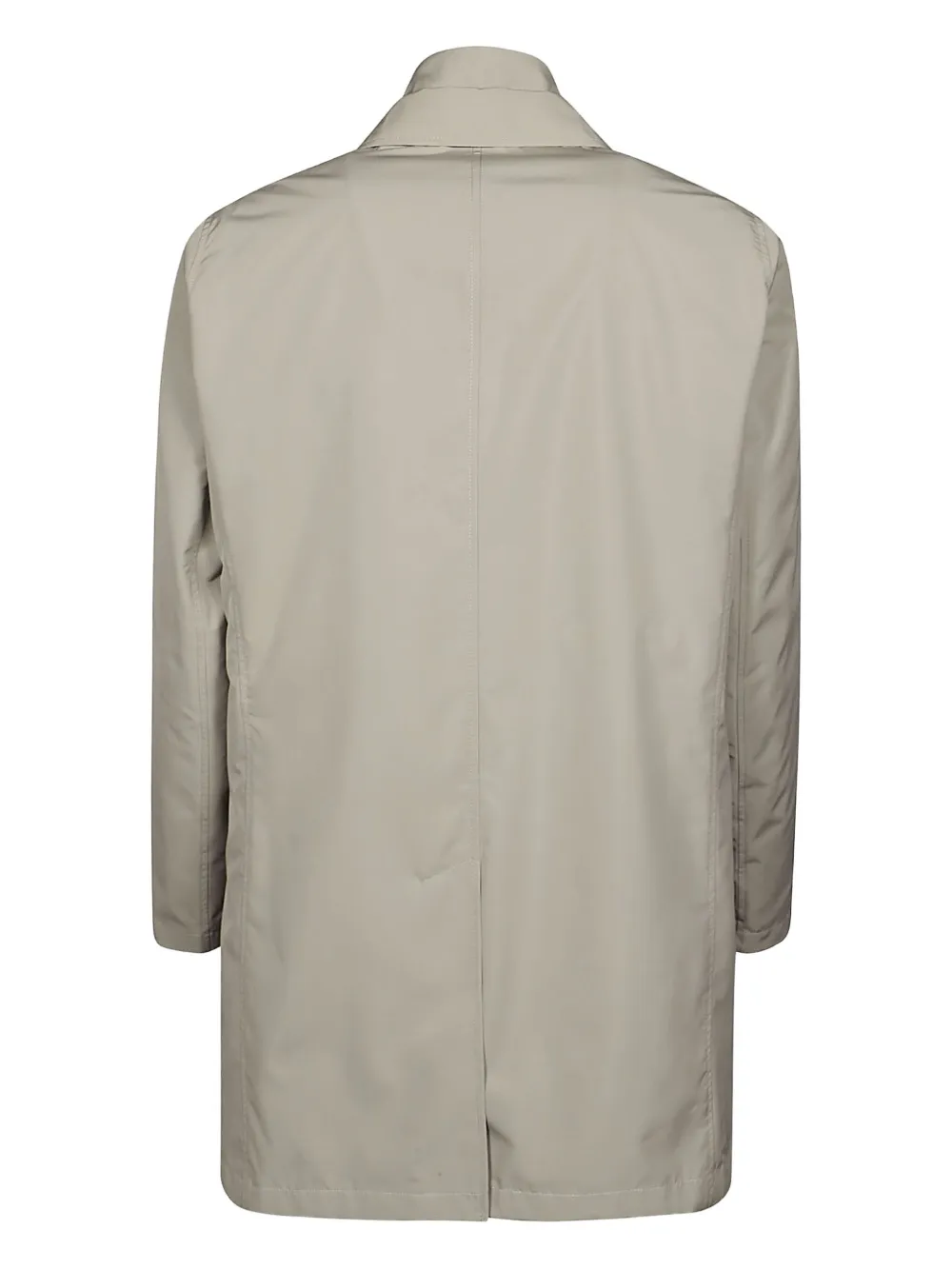 Herno Buttoned High-neck Coat In Gray