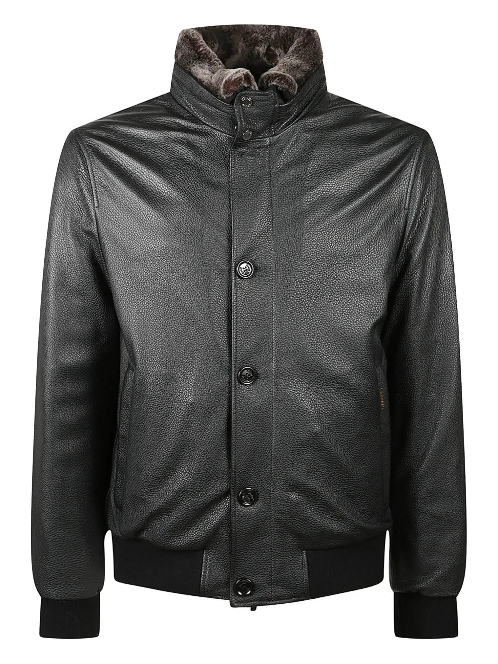 Moorer Cleros-P1 fur collar jacket - Nero