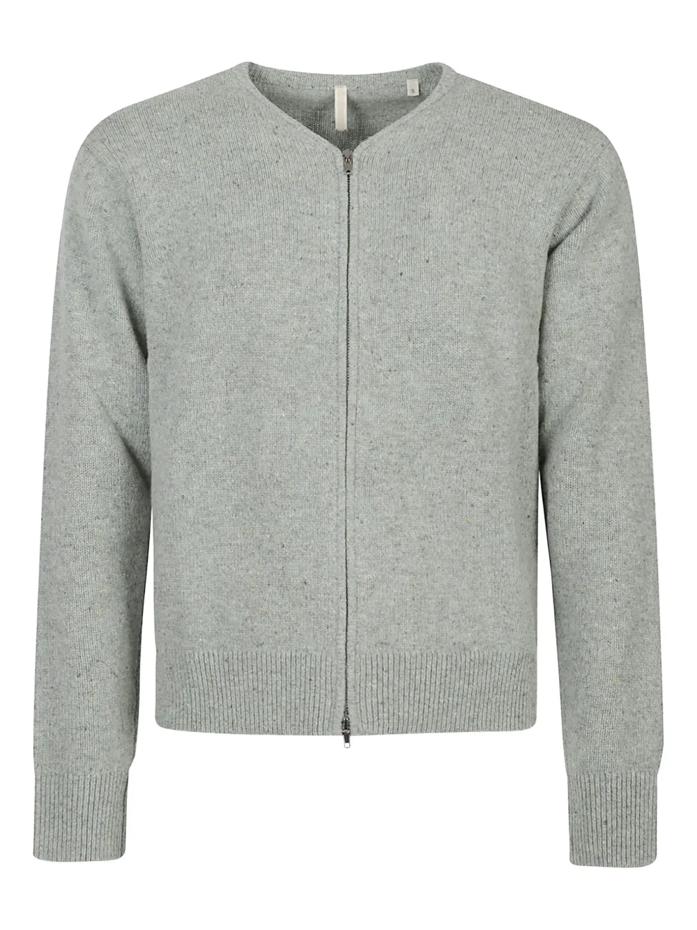 Sunflower Donegal zip-front merino cardigan | Green | Image 1