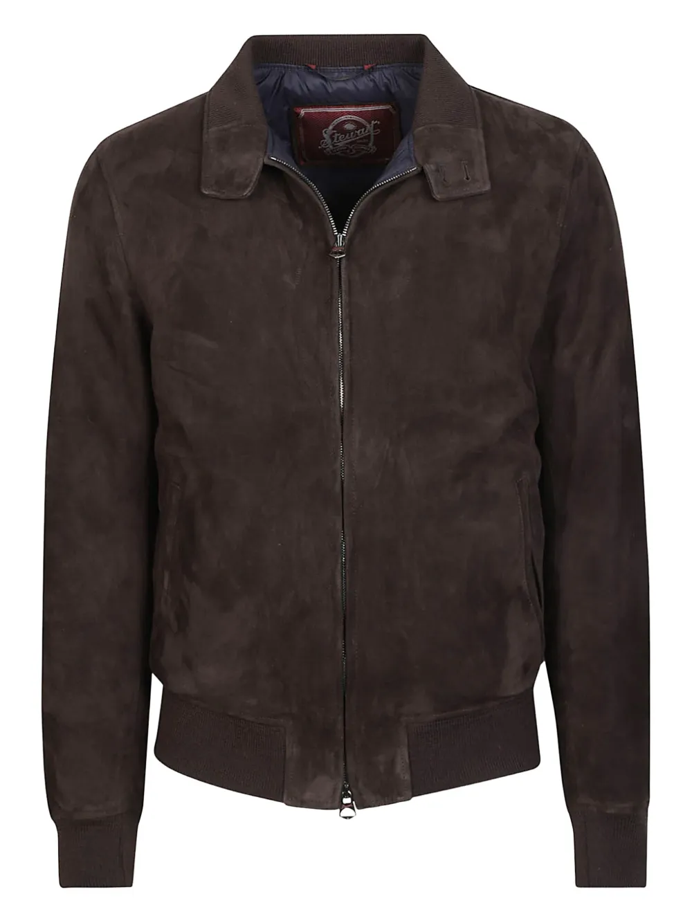 Stewart Suede Zip-up Bomber Jacket In Brown
