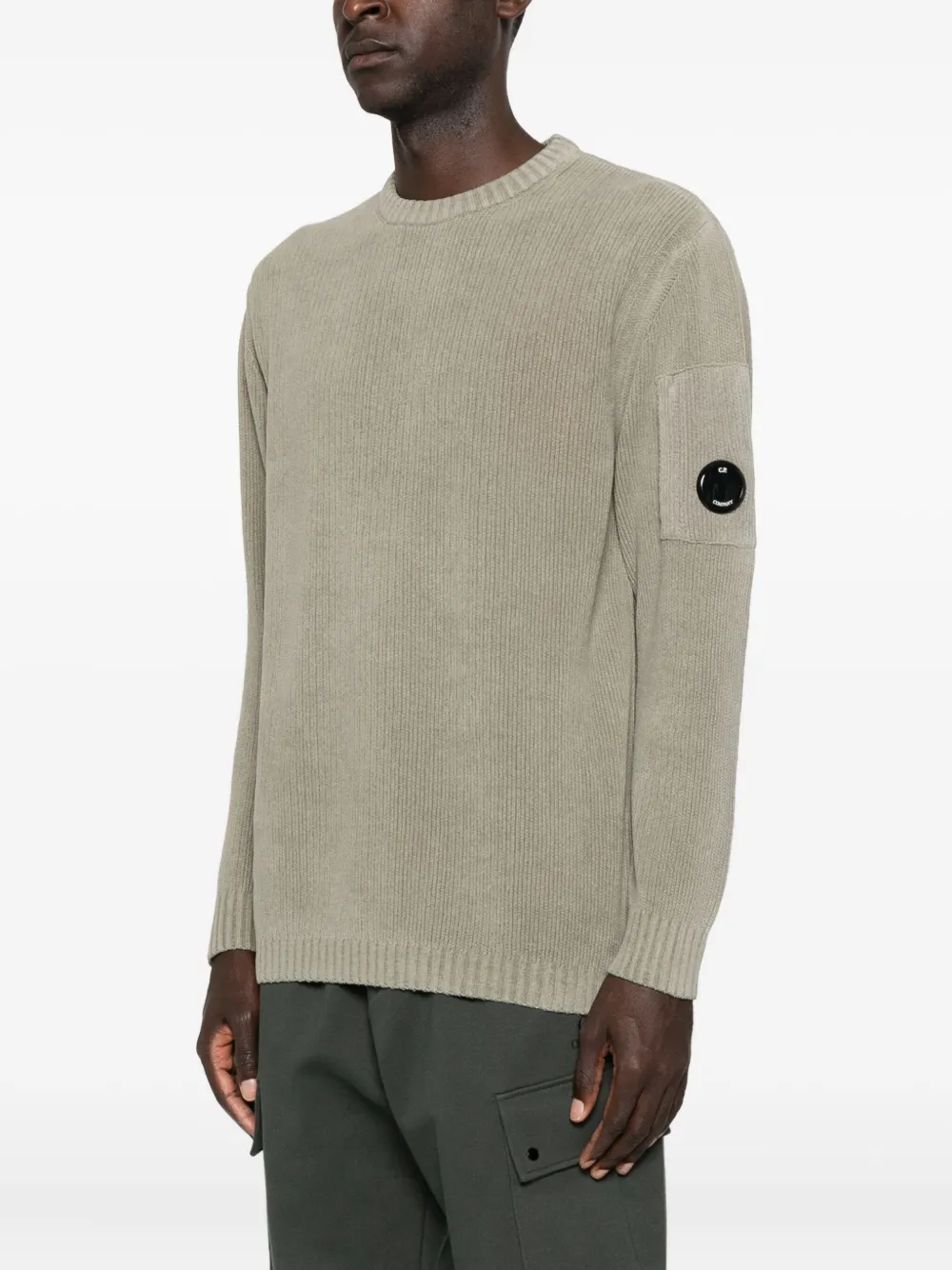 C.P. Company Geribbelde katoenen trui Grijs