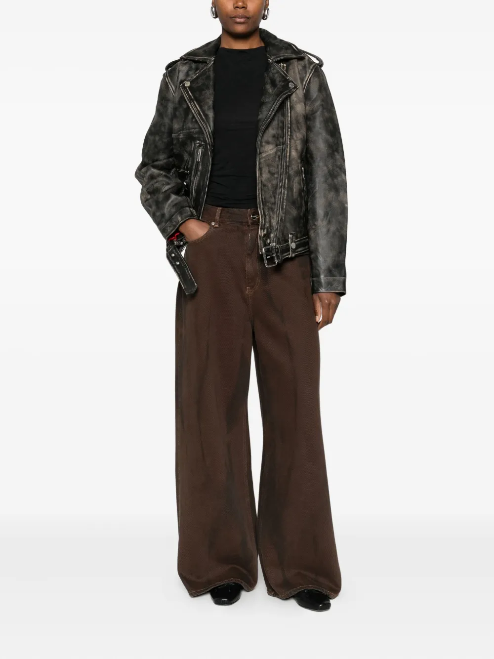Gestuz belted leather jacket | Biker Jackets | Image 2