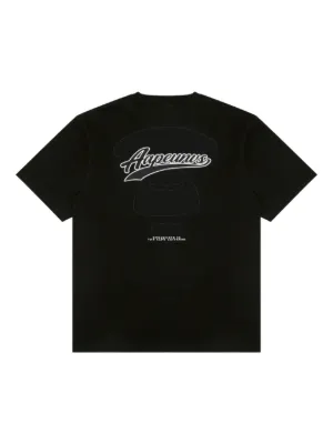 Aape アメリカンフットボールシャツ Lサイズ ブラック AAPE BY *A BATHING APE® Ape University Tシャツ | ブラック