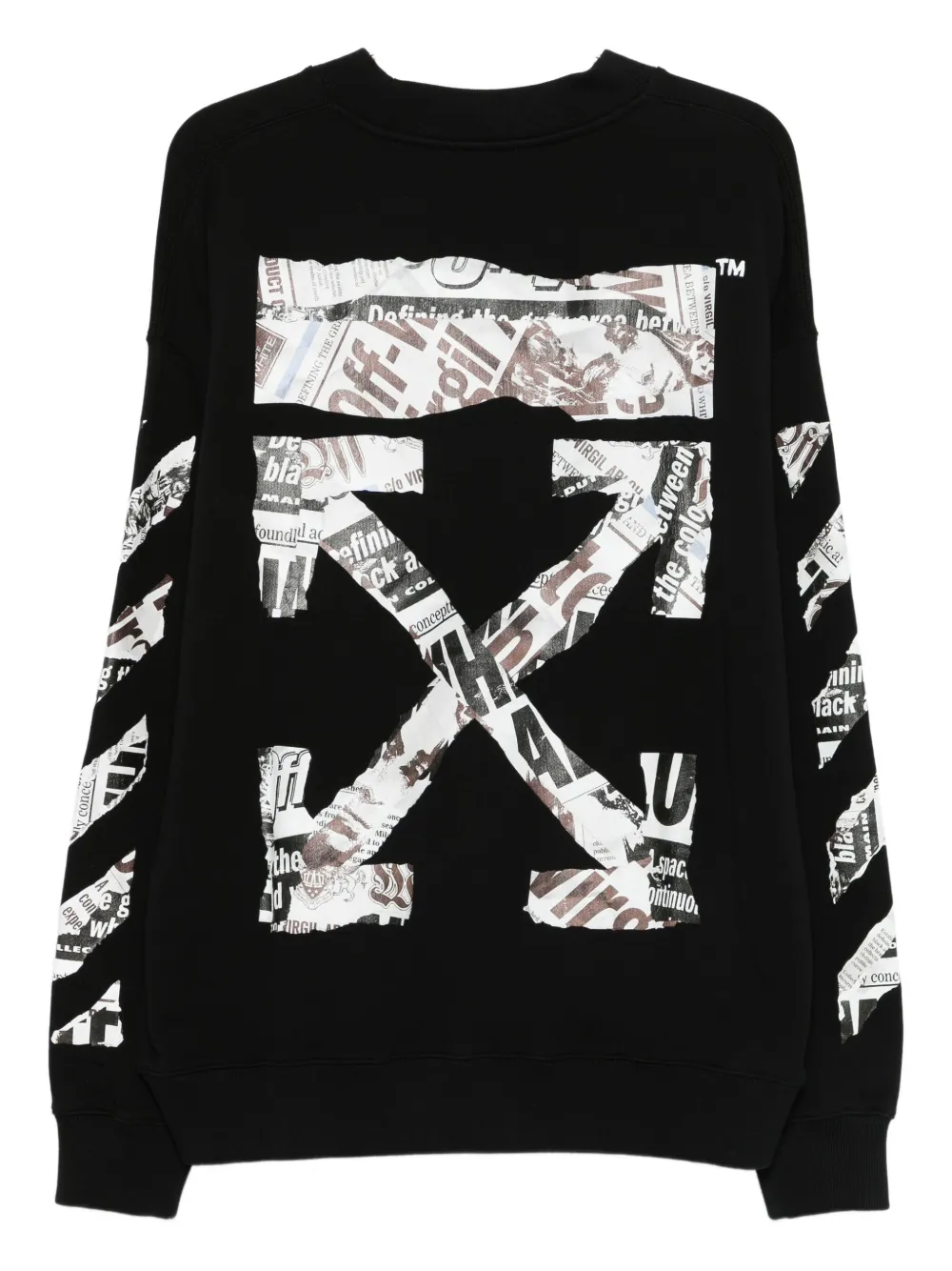 Off-White Sweater met Arrow-print - Zwart