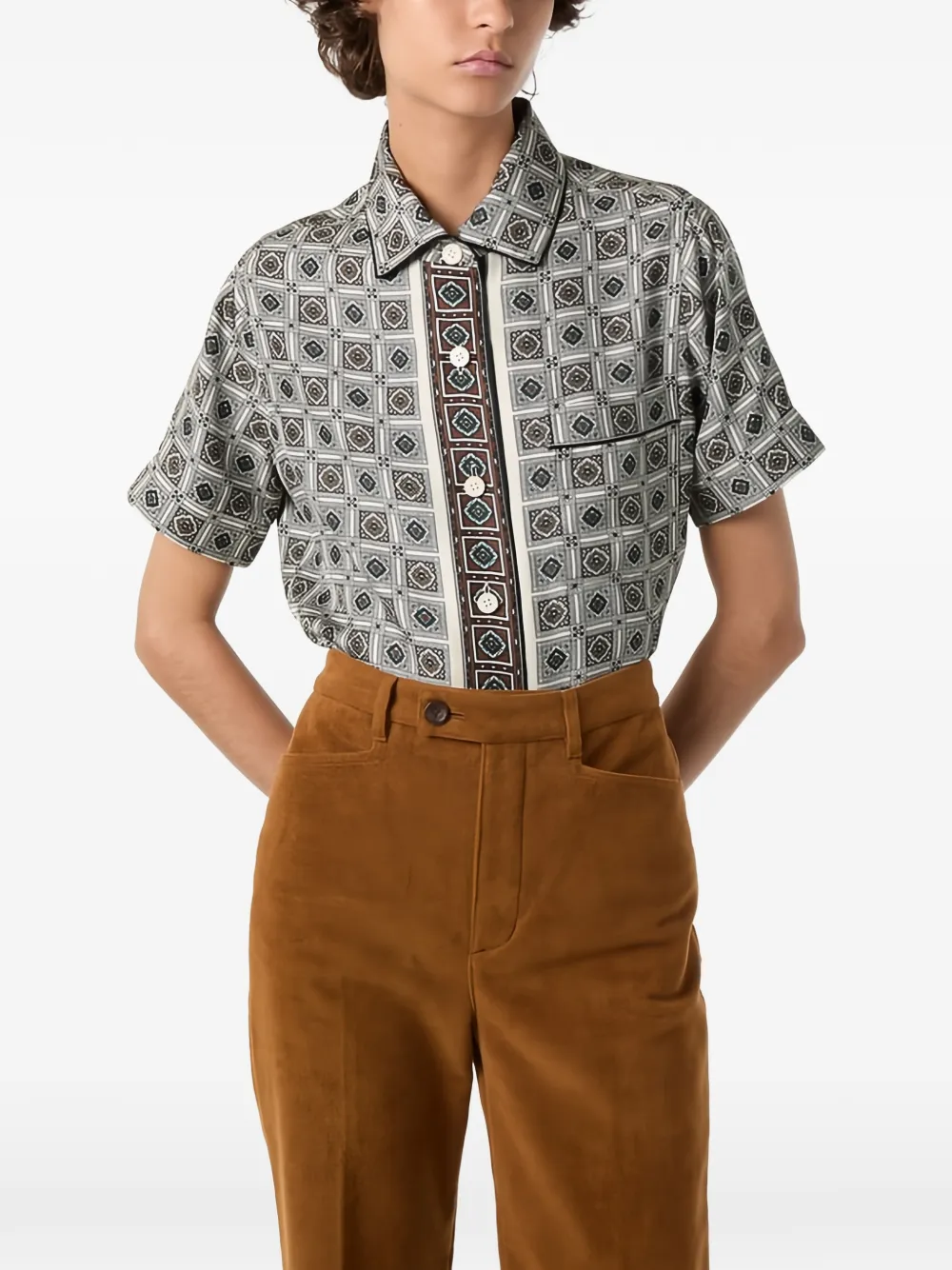 Loro Piana Camicia in seta - Bianco