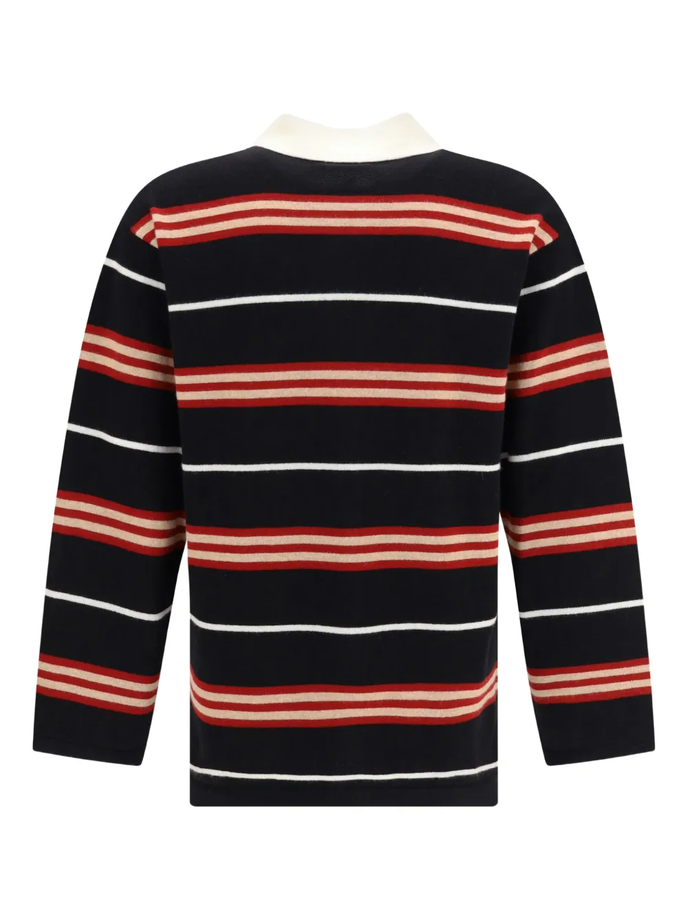 Guest In Residence Striped Polo Shirt In Black