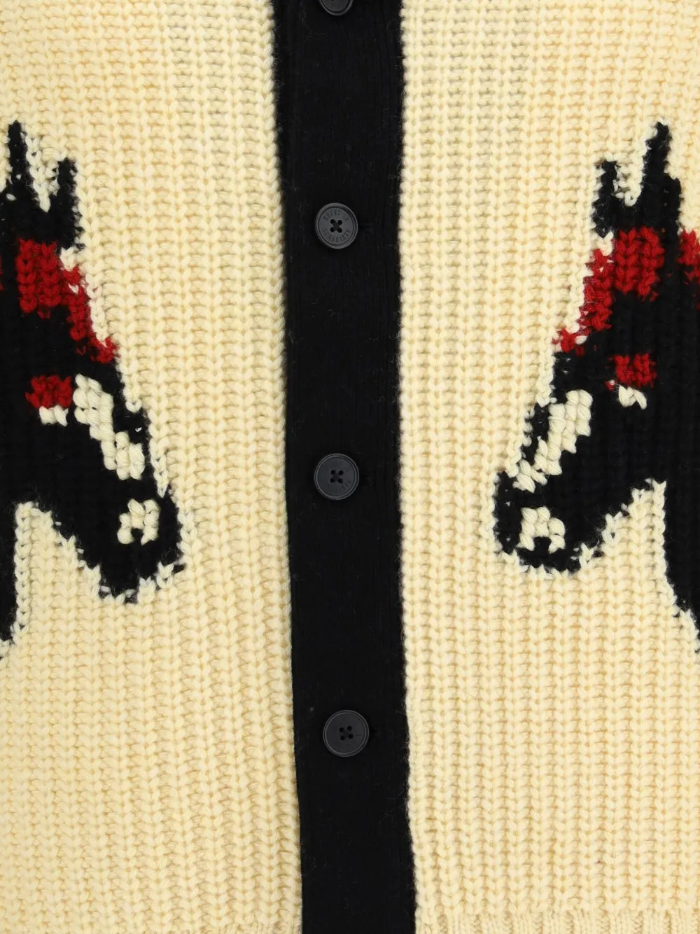 Guest In Residence Rodeo Shawl-collar Intarsia-knit Wool And Cashmere-blend Cardigan In Neutral