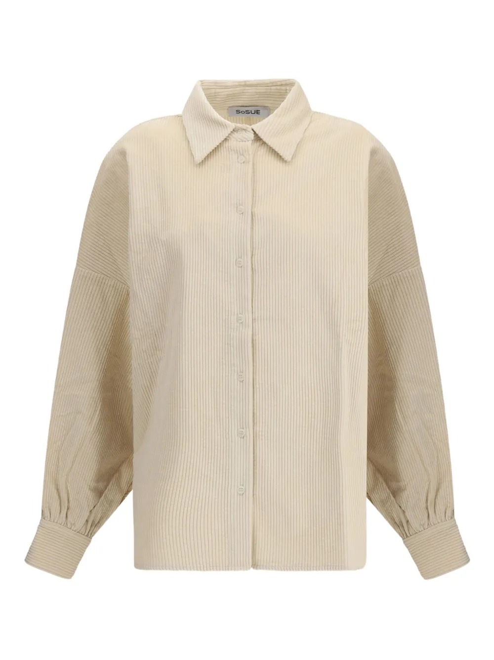 Sosue Antonia Corduroy Buttoned Shirt In Brown