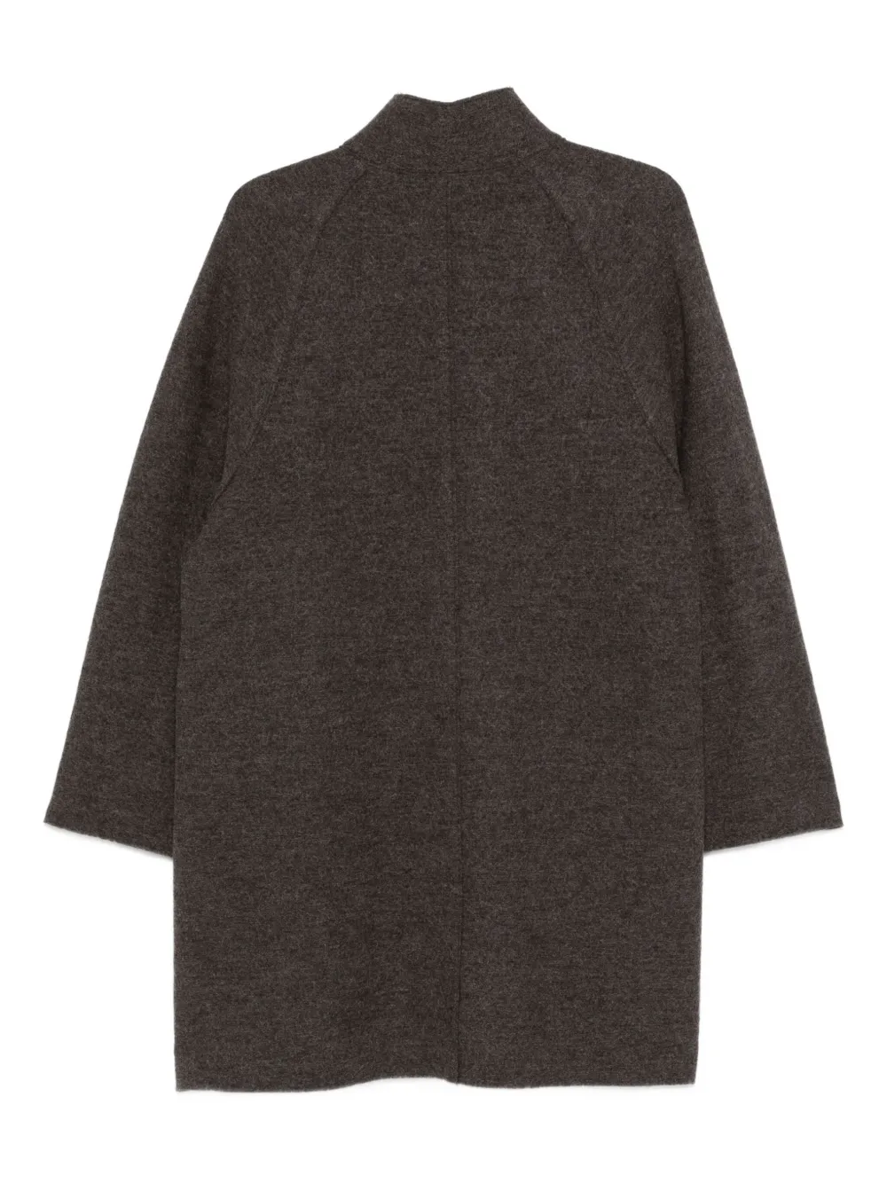 Harris Wharf London Stand-collar Coat In Brown