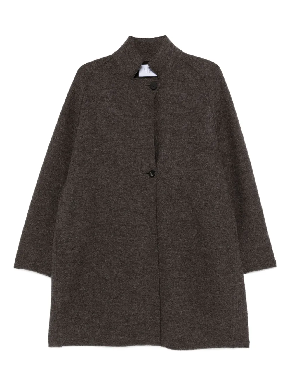 Harris Wharf London Stand-collar Coat In Brown