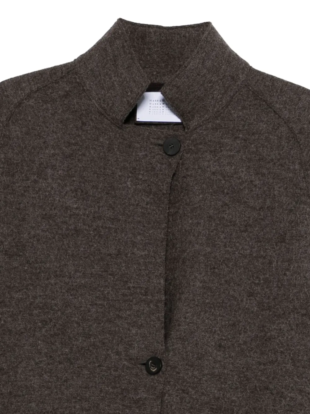 Harris Wharf London Stand-collar Coat In Brown