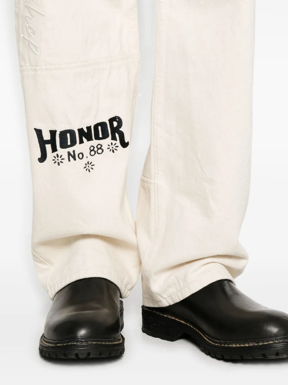Honor The Gift Broek met logoprint Beige