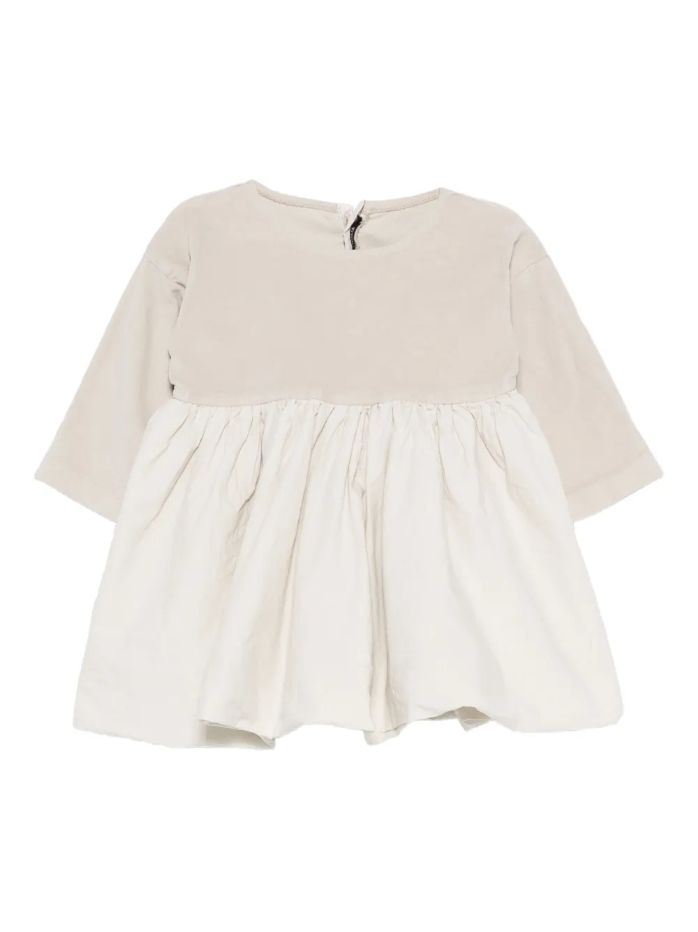 Album Di Famiglia Kids gathered-detail dress - Neutrals