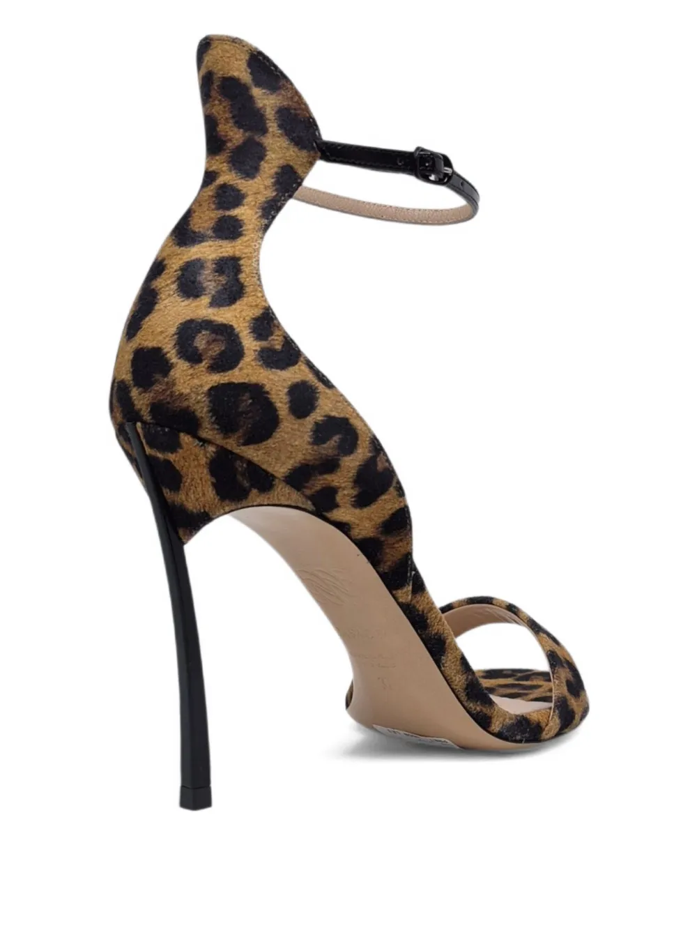 Casadei 100 mm leren sandalen met hak Bruin