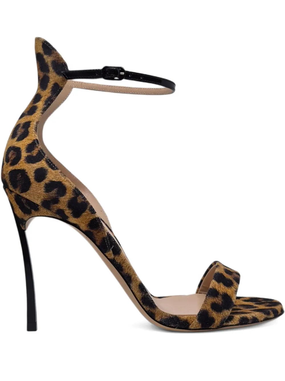 Casadei 100 mm leren sandalen met hak Bruin