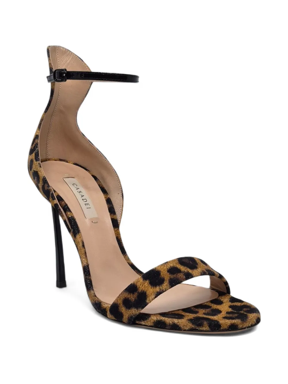 Casadei 100 mm leren sandalen met hak Bruin