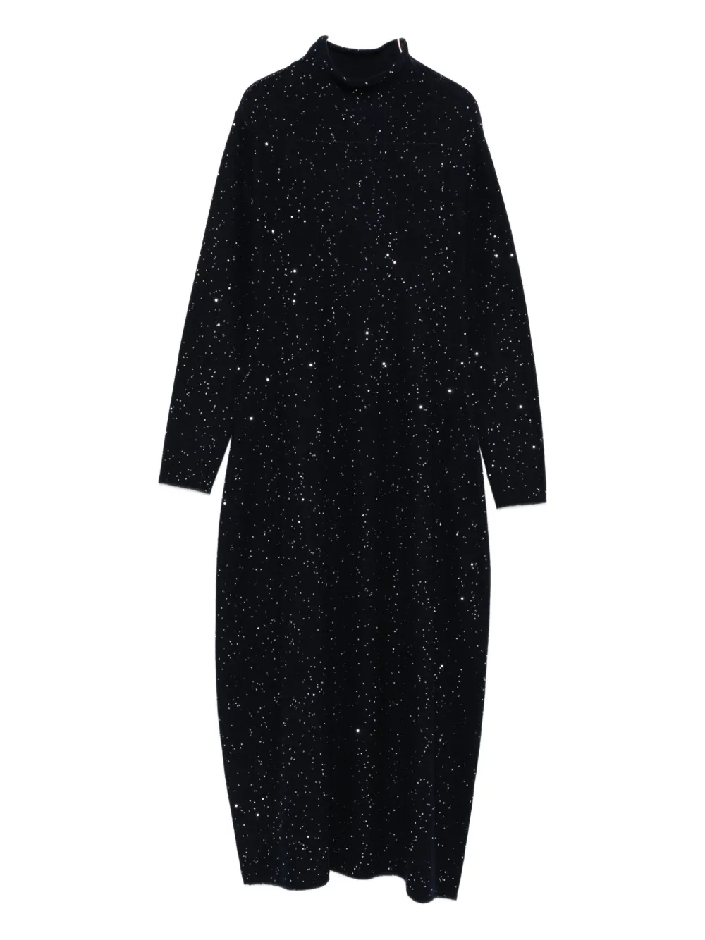 Antonelli high-neck embellished knitted dress | Blue | Image 1