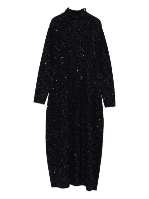 Antonelli high-neck embellished knitted dress