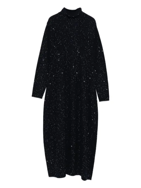 Antonelli high-neck embellished knitted dress