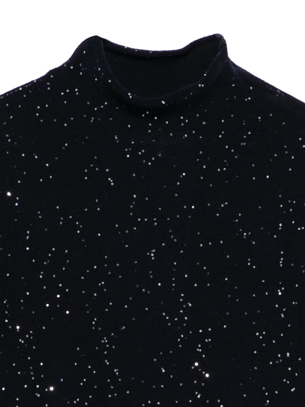 Antonelli Gebreide jurk met hoge hals Blauw