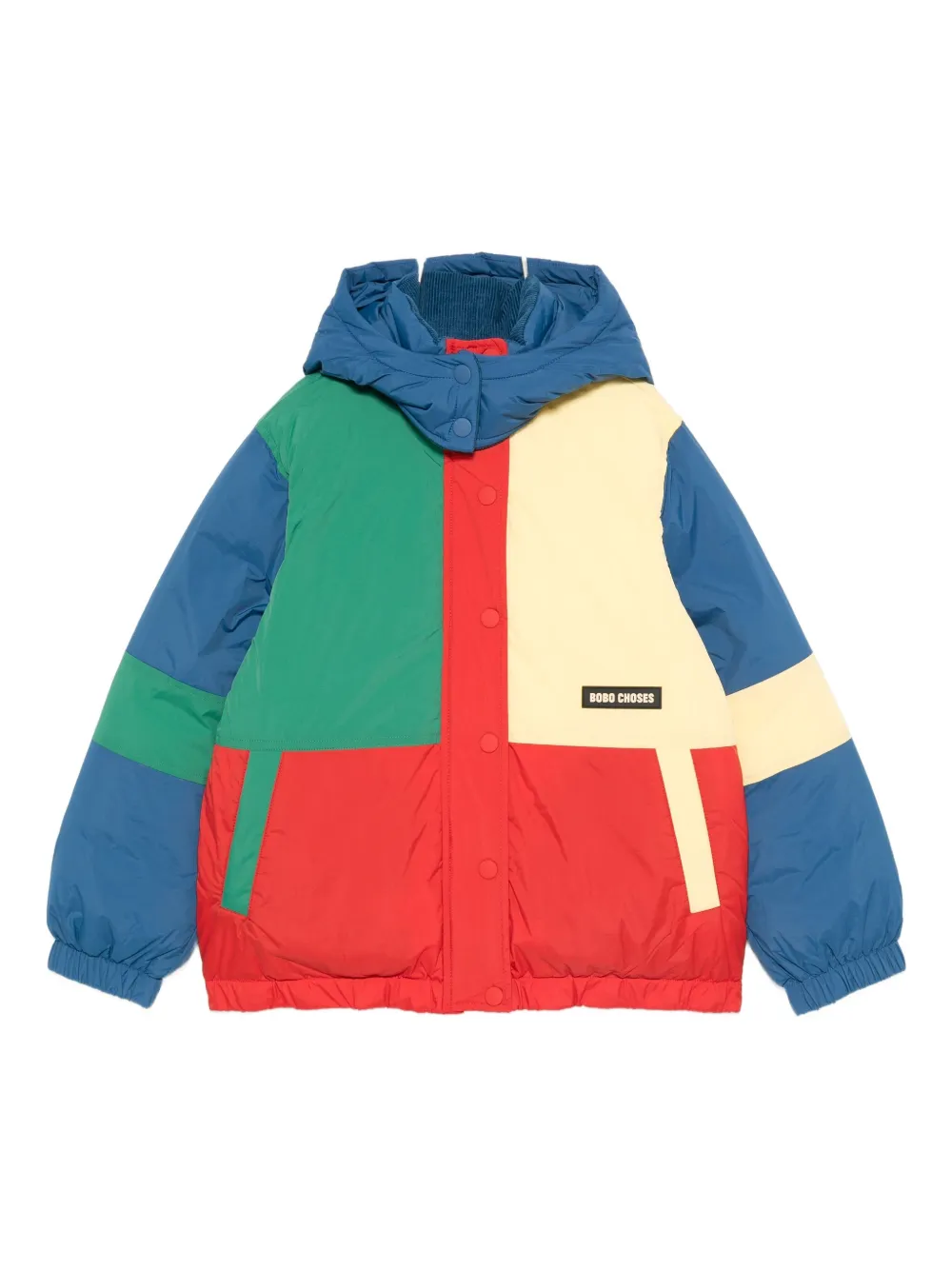 Bobo Choses colour-block padded jacket - レッド Bobo Choses colour-block padded jacket - レッド