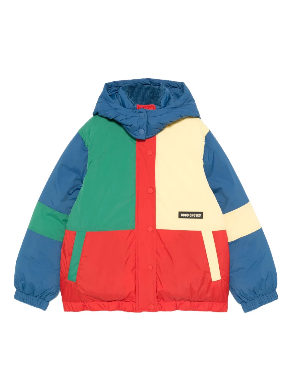 Bobo Choses colour-block padded jacket - レッド Bobo Choses colour-block padded jacket - レッド