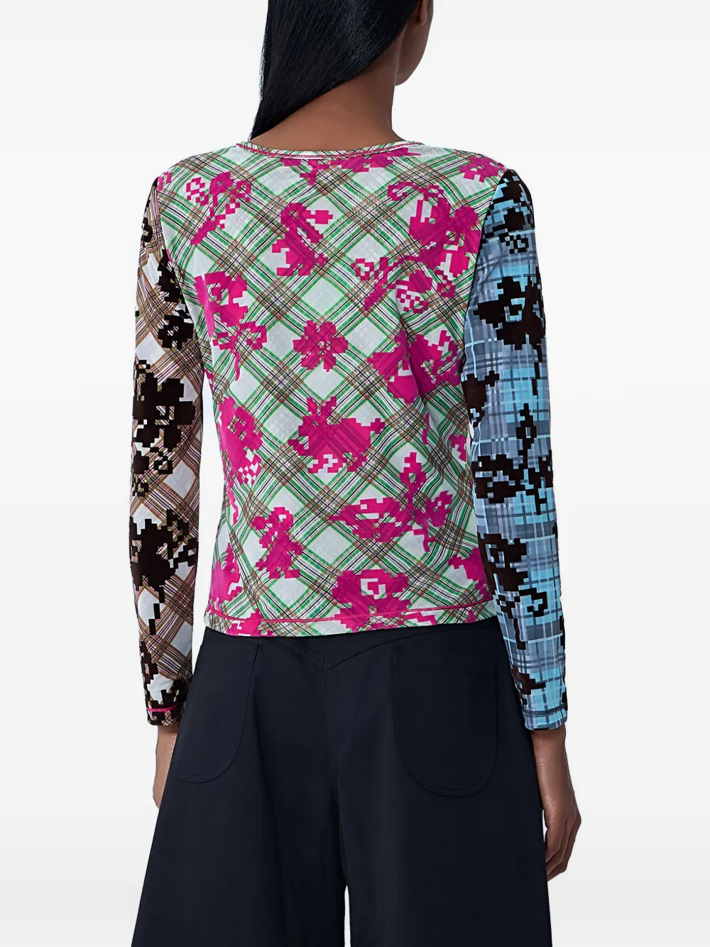  Chopova Lowena Pixel-bunny T-shirt - Green 