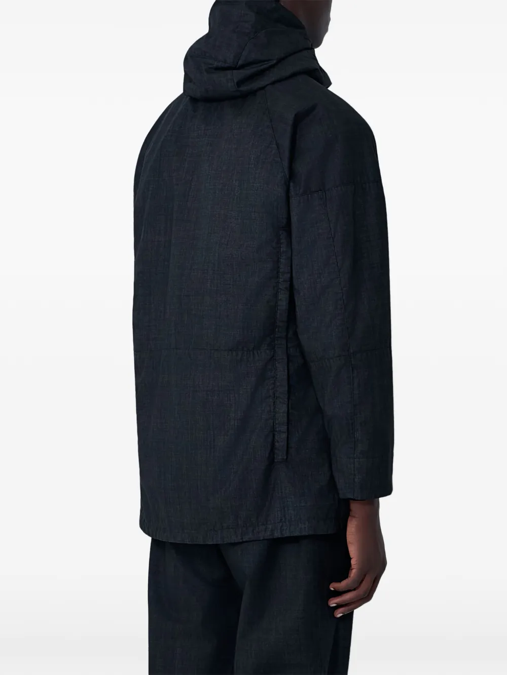  Moos Studio Hooded Patch-pocket Jacket - Black 