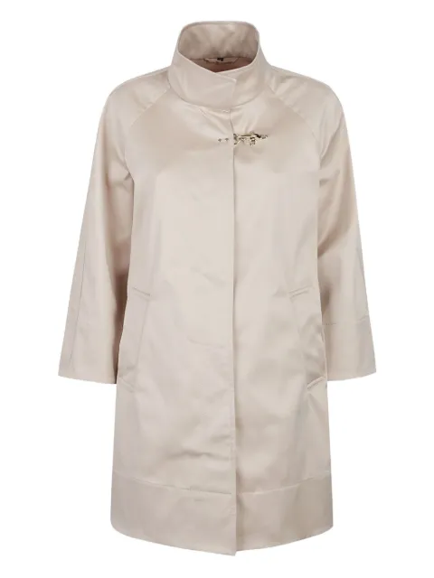 Fay high-neck patch-pockets oversized coat 