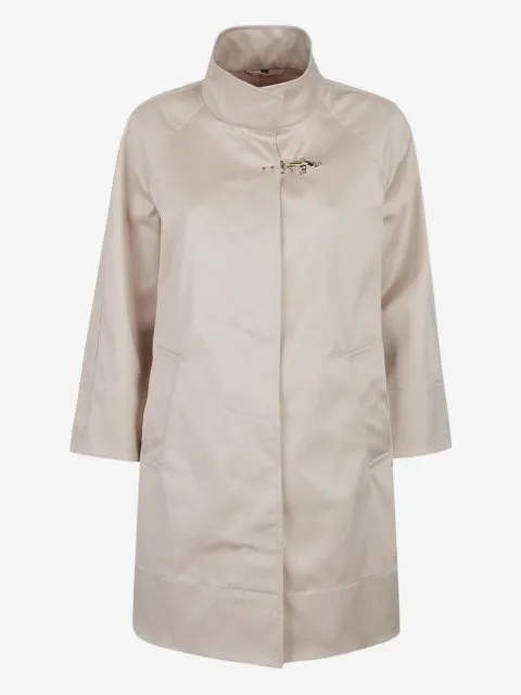 Fay high-neck patch-pockets oversized coat