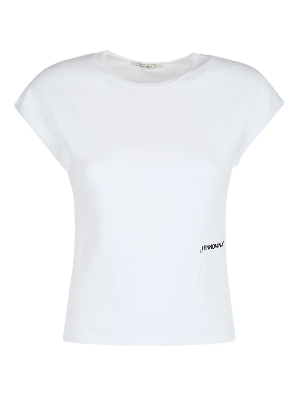 HINNOMINATE ribbed cap-sleeve T-shirt | White | Image 1