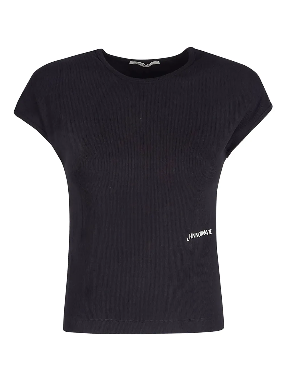 HINNOMINATE ribbed cotton T-shirt | Black | Image 1