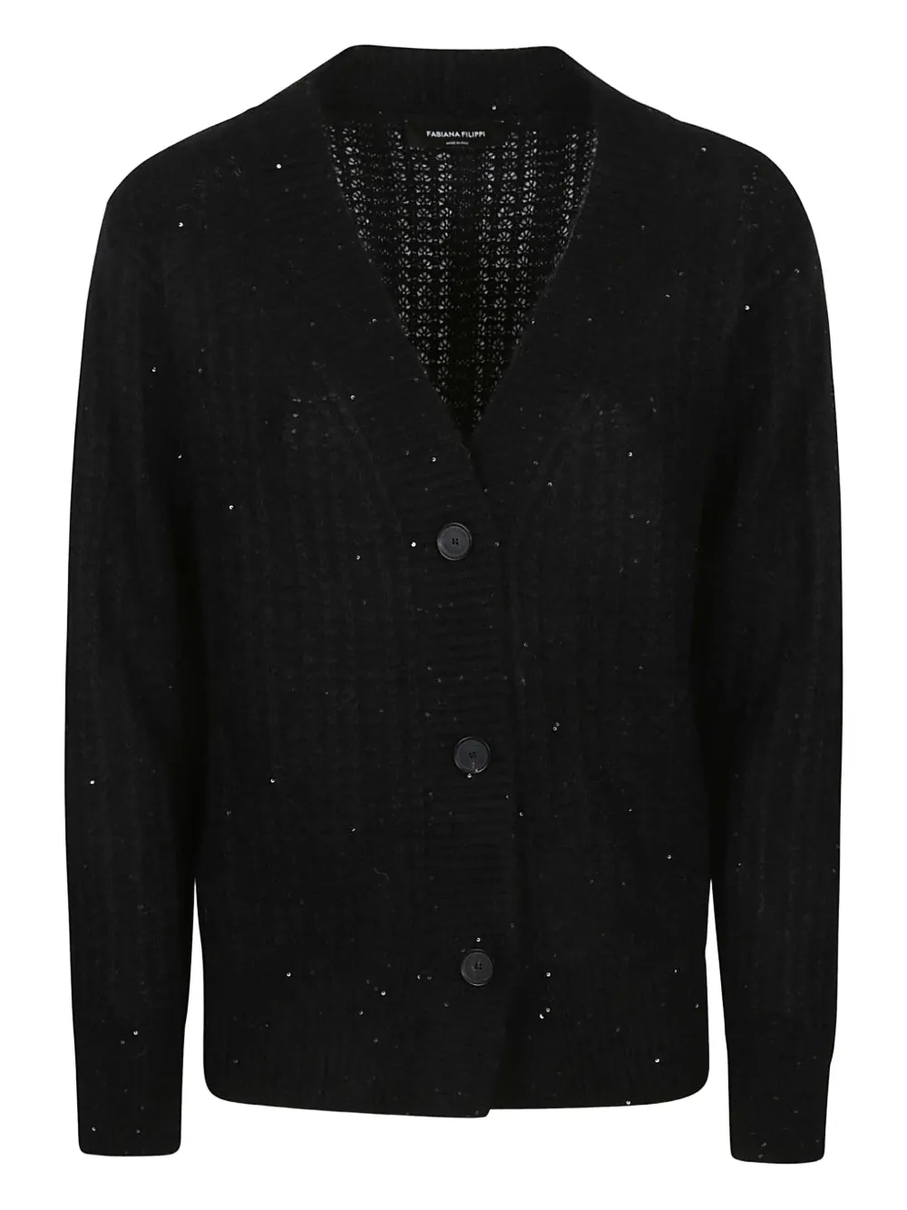 Fabiana Filippi Sequin-embellished Cardigan In Black