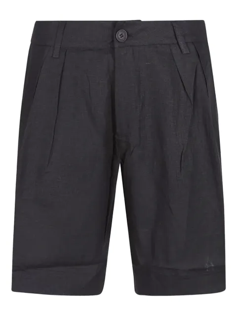 HINNOMINATE pleated linen shorts