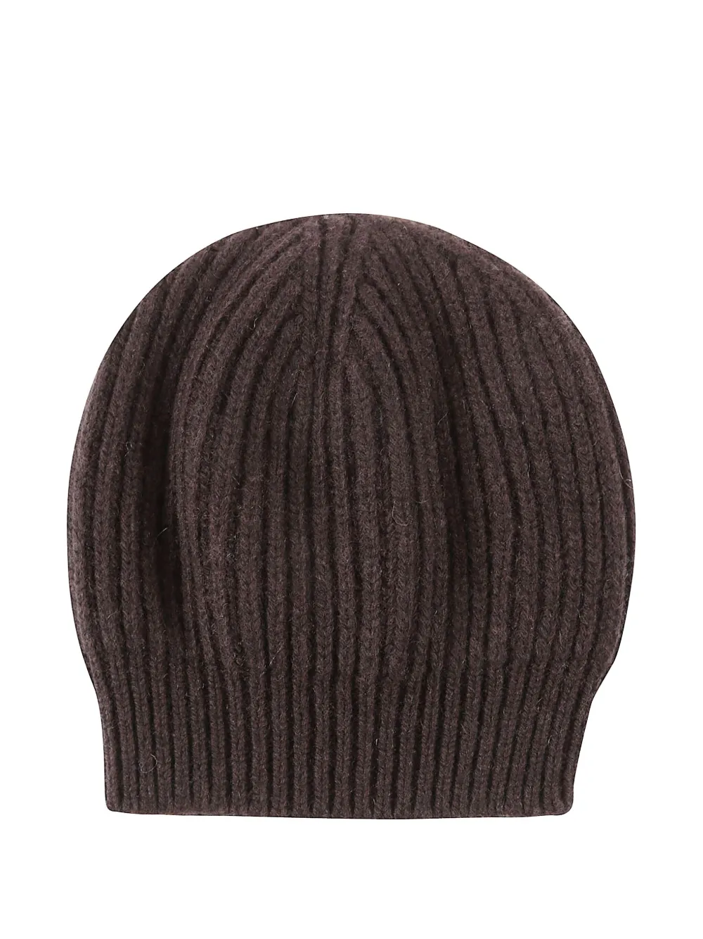 Aragona Ribbed Beanie Hat In Brown