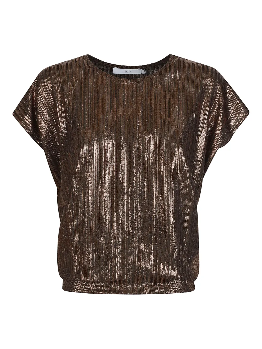 IRO metallic-effect pleated top | Brown | Image 1