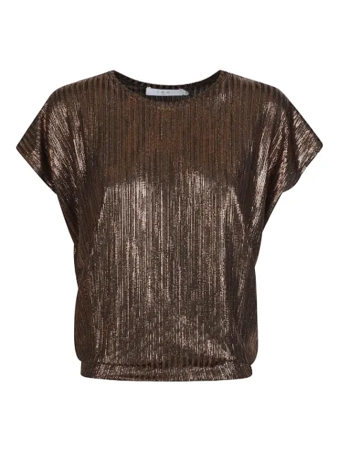 IRO metallic-effect pleated top