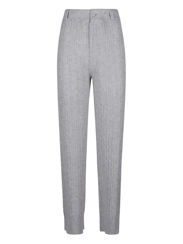 Guest In Residence Cable-knit Pants in Grey