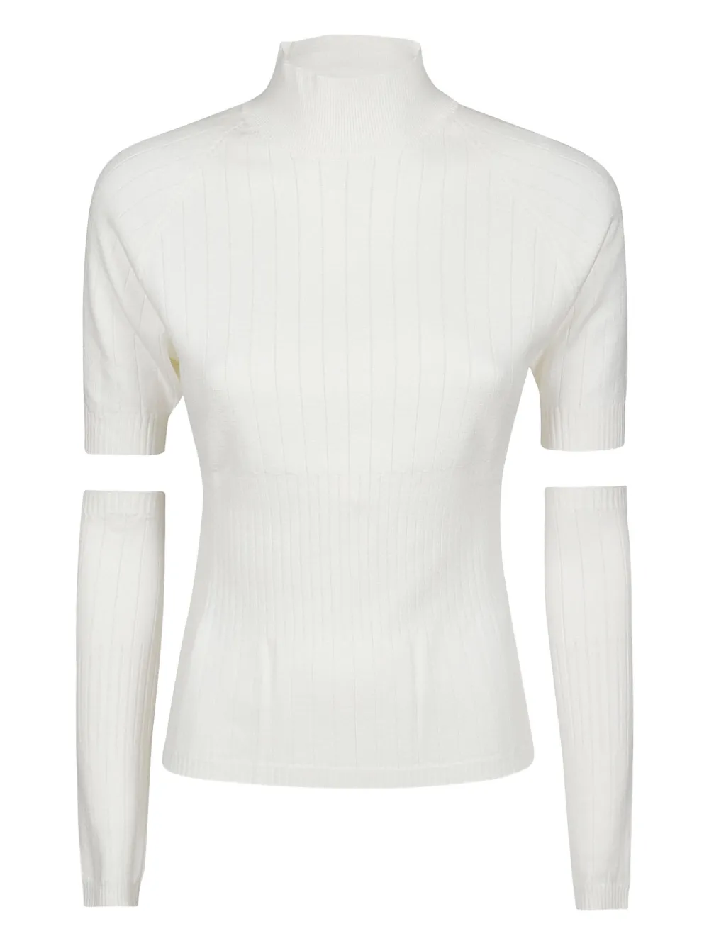 HINNOMINATE ribbed mock-neck sweater | White | Image 1