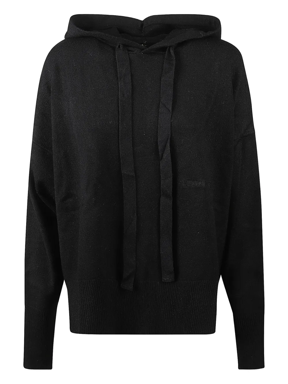 Hinnominate Hooded Ribbed-hem Sweater In Black