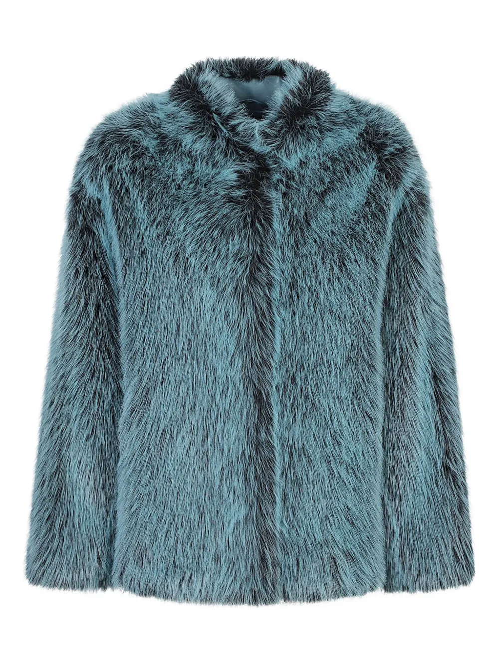 Patrizia Pepe long-sleeve faux-fur coat | Green | Image 1