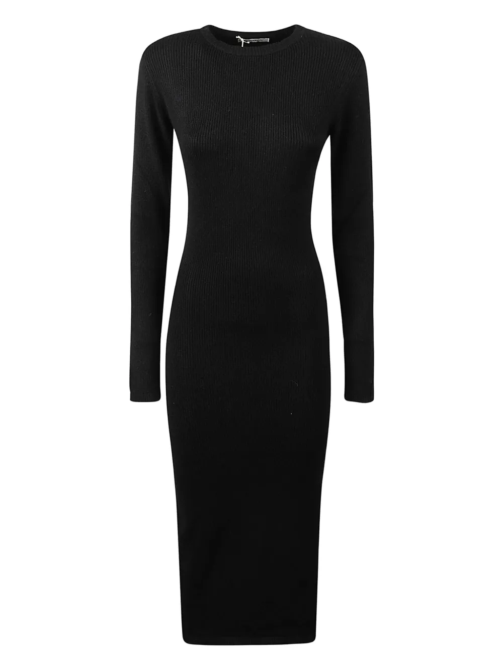 Hinnominate Ribbed-knit Midi Dress In Black
